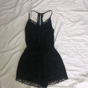 Black lace romper